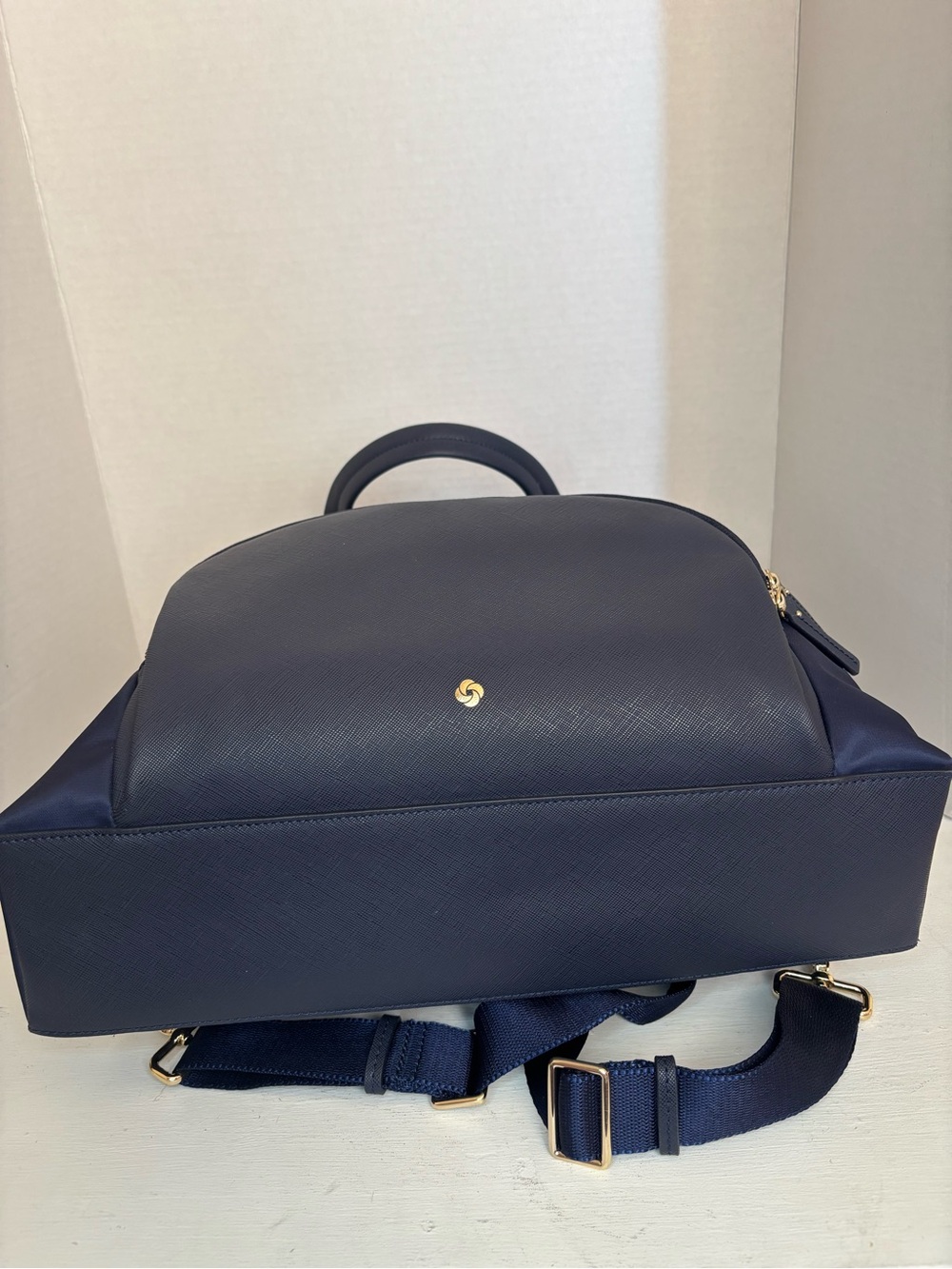 Samsonite Encompass Convertible Tote Backpack Laptop Travel Bag Navy Blue - Picture 4 of 9
